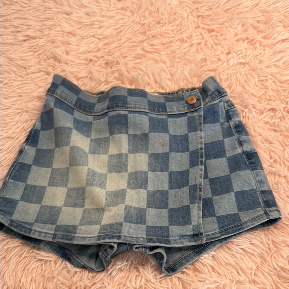 Abercrombie Kids Blue Checkered Skirt